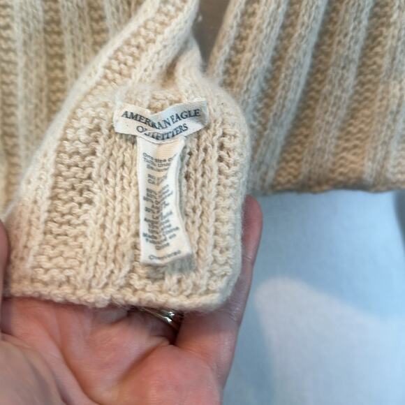 American Eagle Outfitters Angora and Wool Blend Neutral Scarf - Picture 5 of 6